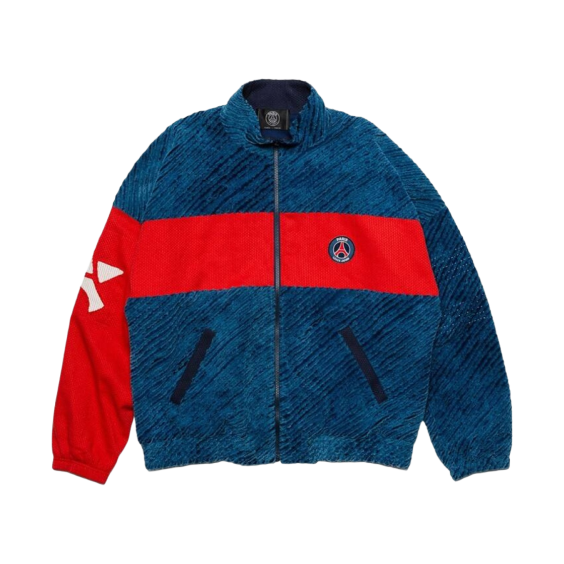 파리 생제르맹 x 포기 PSG PLJ 인디고 집업 블루종 레드 블루(Paris Saint-Germain x Poggy PSG PLJ Indigo Zip Up Blouson Red bLue)