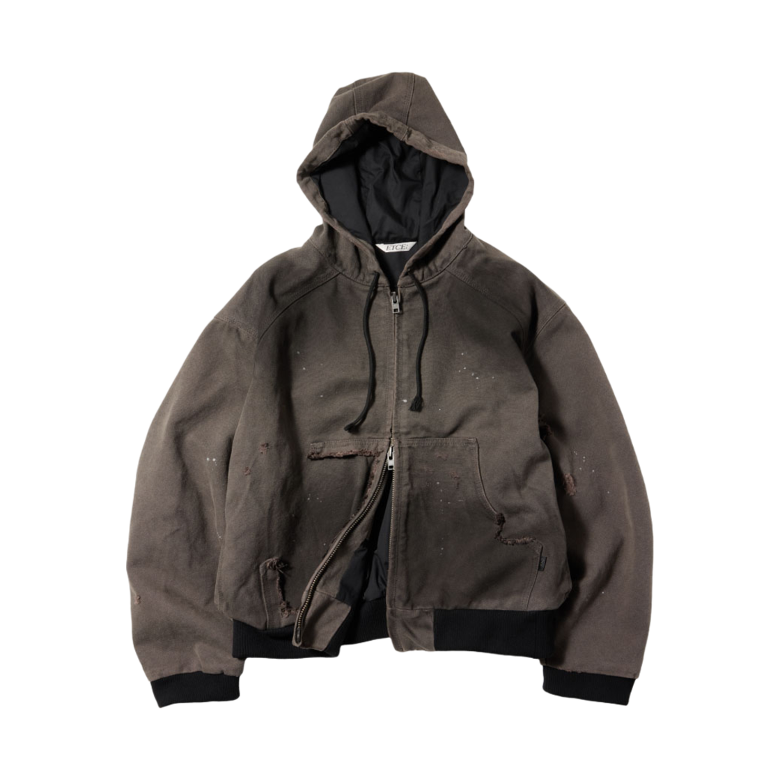 [트리플적립] 이티씨이 리워크 빈티지 후드 자켓 브라운([트리플적립] ETCE Rework Vintage Hood Jacket Brown)