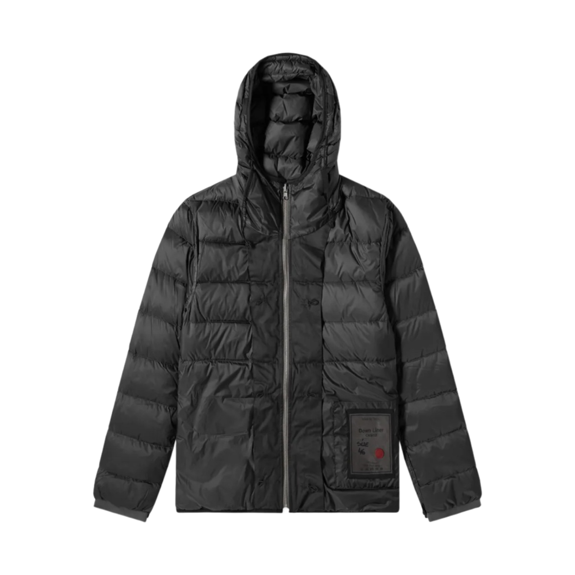 18CTCUD03103-002197-967 Ten C Hooded Pocket Down Liner Charcoal