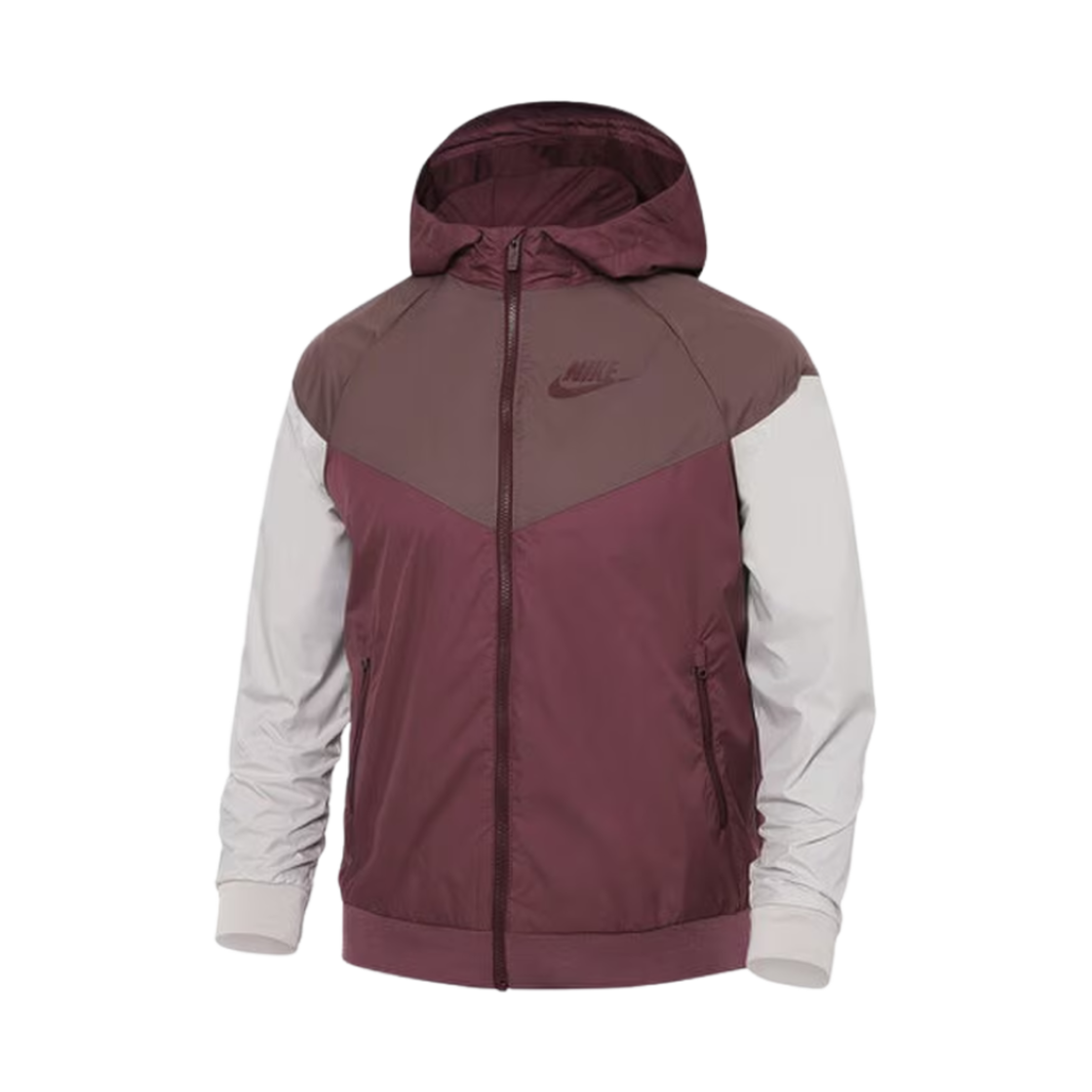 850443-681 (Kids) Nike NSW Windrunner Loose Hooded Jacket Night Maroon