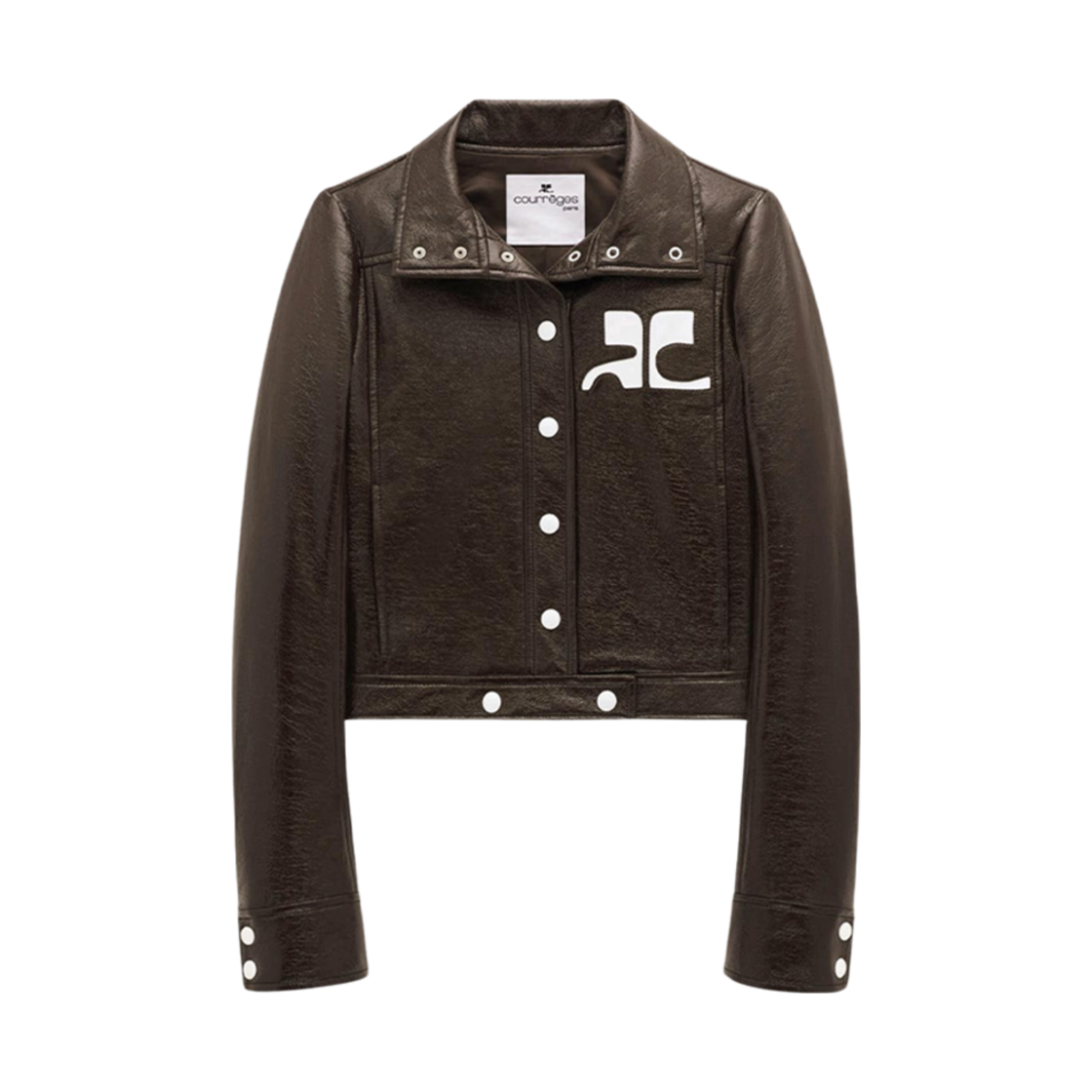 (W) 꾸레쥬 리에디션 바이닐 자켓 초콜릿((W) Courreges Reedition Vinyl Jacket Chocolate)