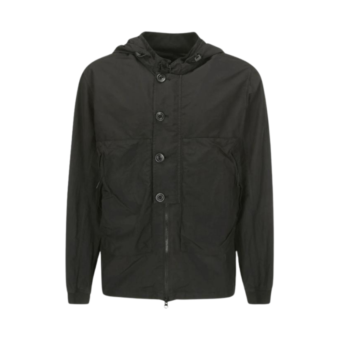 C.P. 컴퍼니 플랫 나일론 고글 오버셔츠 블랙 - 24SS(C.P. Company Flatt Nylon Goggle Overshirt Black - 24SS)