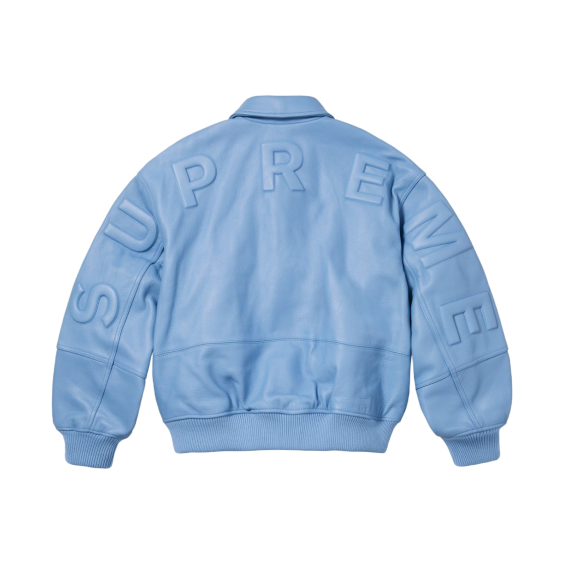 슈프림 고어텍스 인피니움 윈드스토퍼 레더 바시티 자켓 라이트 블루 - 23FW(Supreme Gore-Tex Infinium Windstopper Leather Varsity Jacket Light Blue - 23FW) - 2