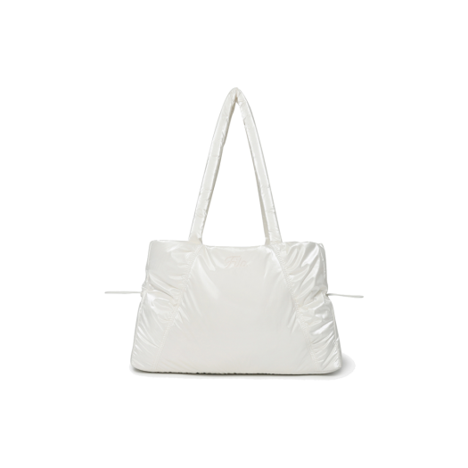 1100FS253RB01F002175 FILA Glossy Shirring Shoulder Bag White