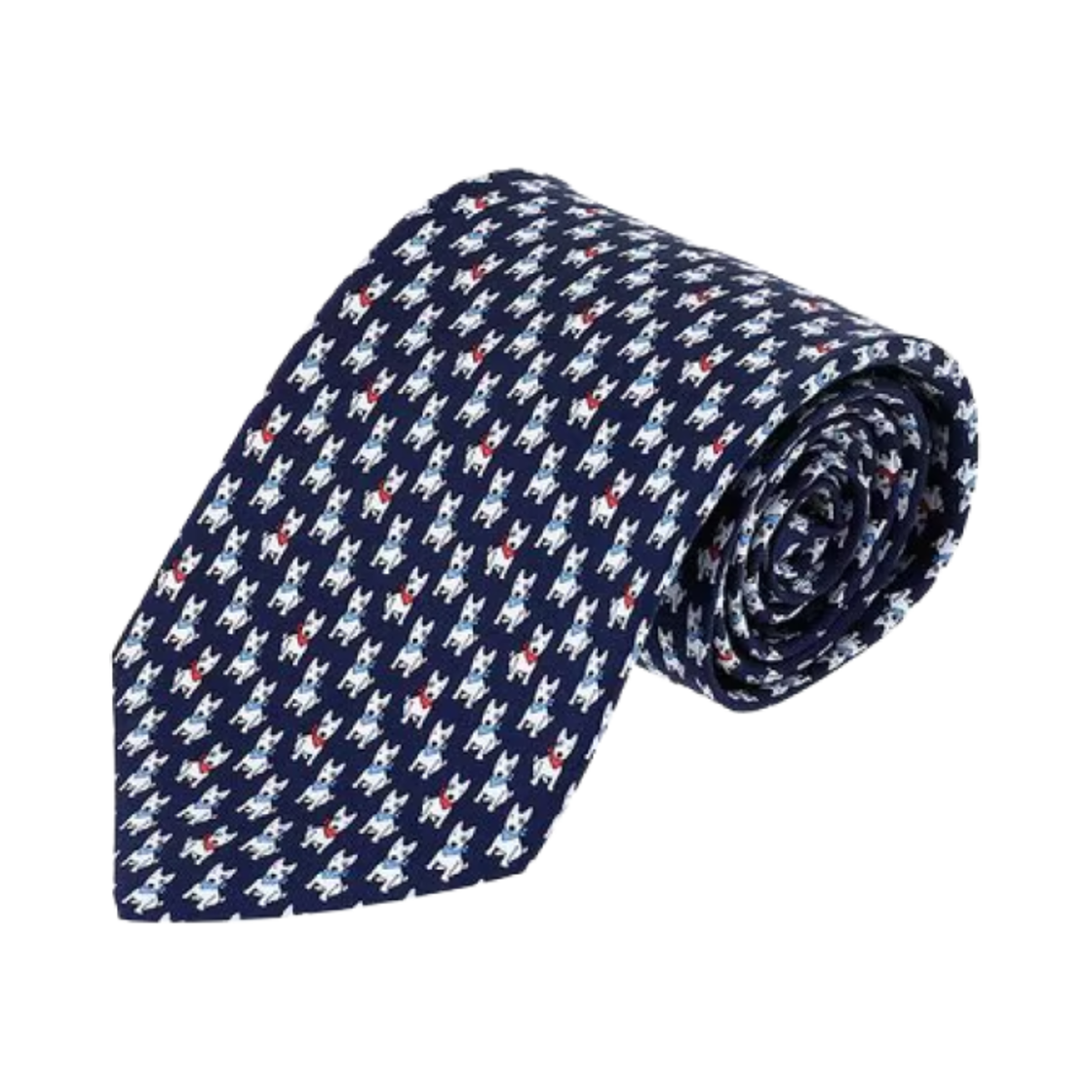 페라가모 실크 타이 네이비