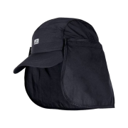 C.P. Company Chrome-R Neck Flap Cap Black - 23SS