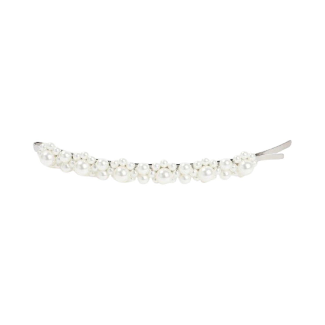 CLP21-09-04 (W) Simone Rocha Medium Flower Hair Clip Pearl