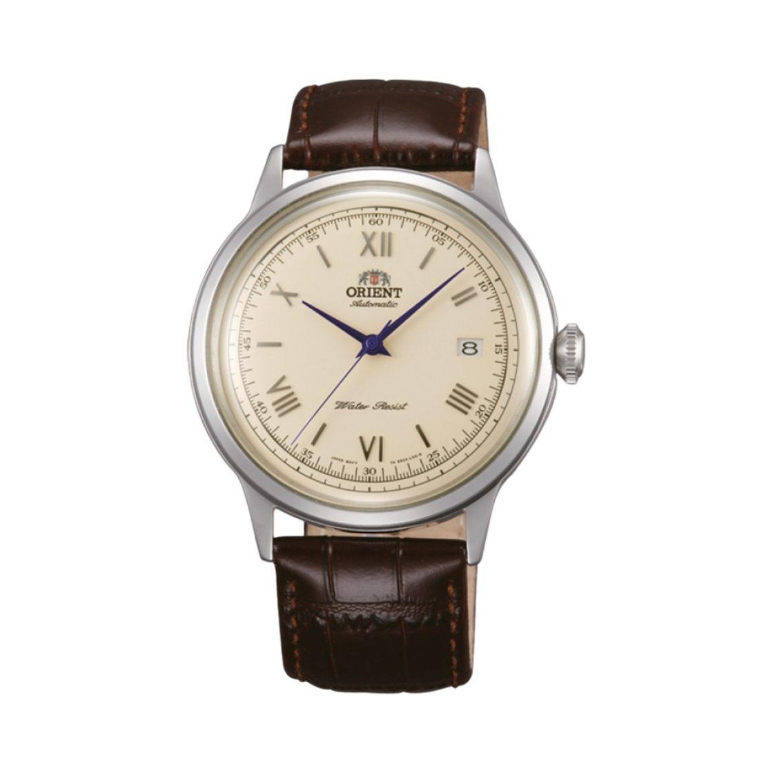 오리엔트 밤비노 40.5mm 오토메틱 스테인리스 스틸 레더 브라운 크림 다이얼(Orient Bambino 40.5mm Automatic Stainless Steel Leather Brown Cream Dial)