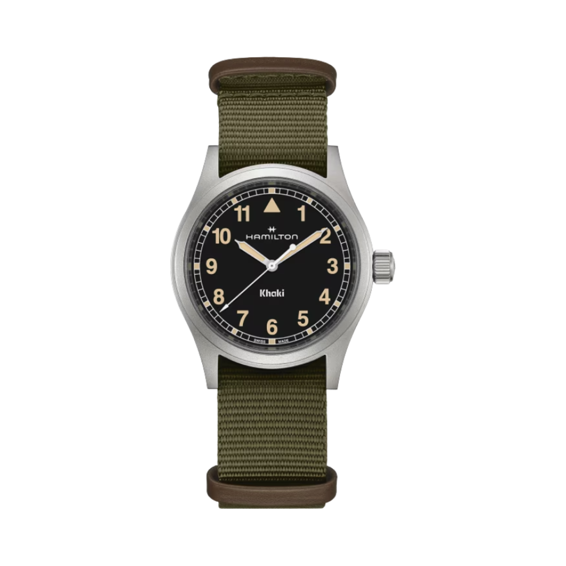 해밀턴 카키 필드 쿼츠 38mm 스테인리스 스틸 블랙(Hamilton Khaki Field Quartz 38mm Stainless Steel Black)