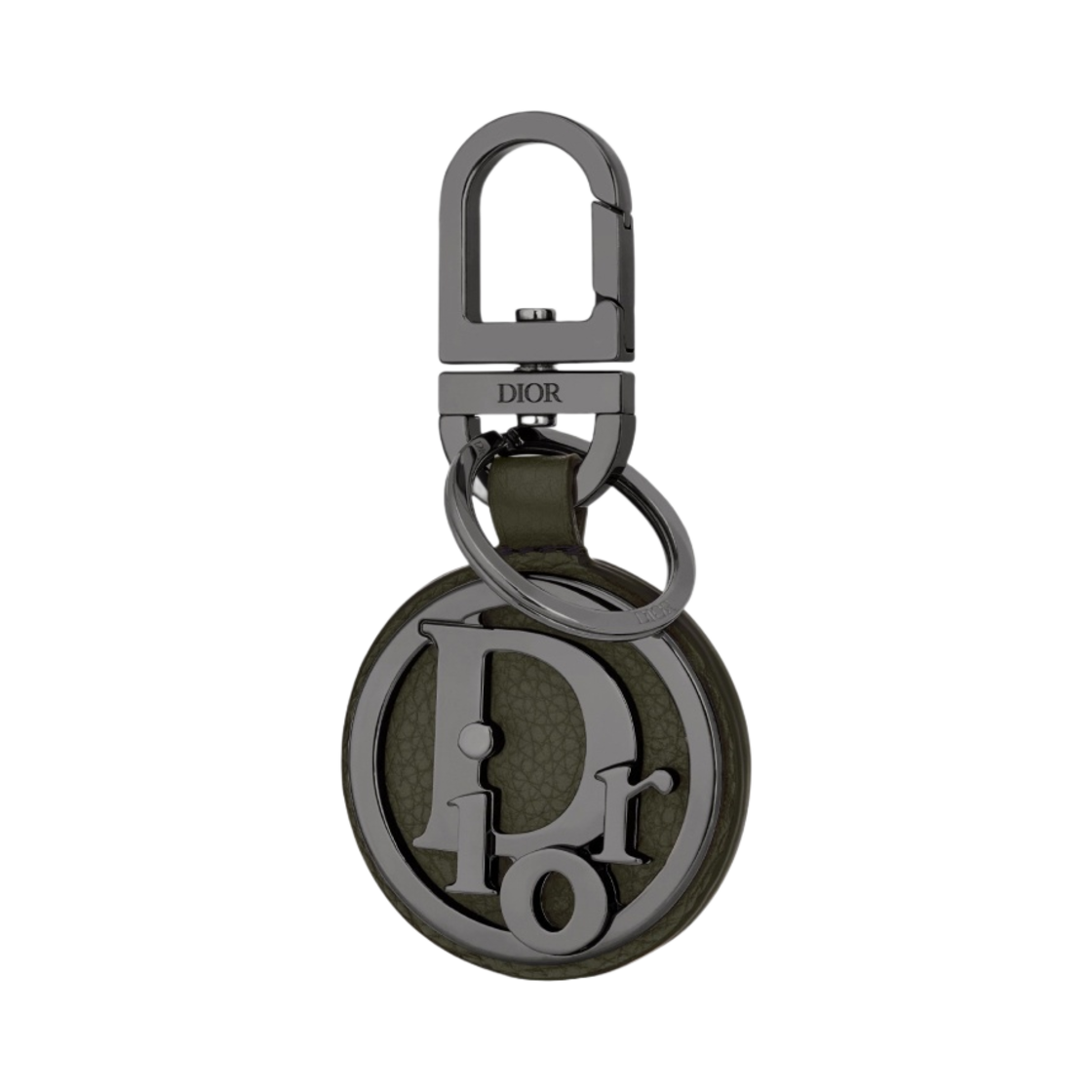 디올 D 터치 키링 그레인드 카프스킨 올리브(Dior D Touch Keyring Grained Calfskin Olive) - 1