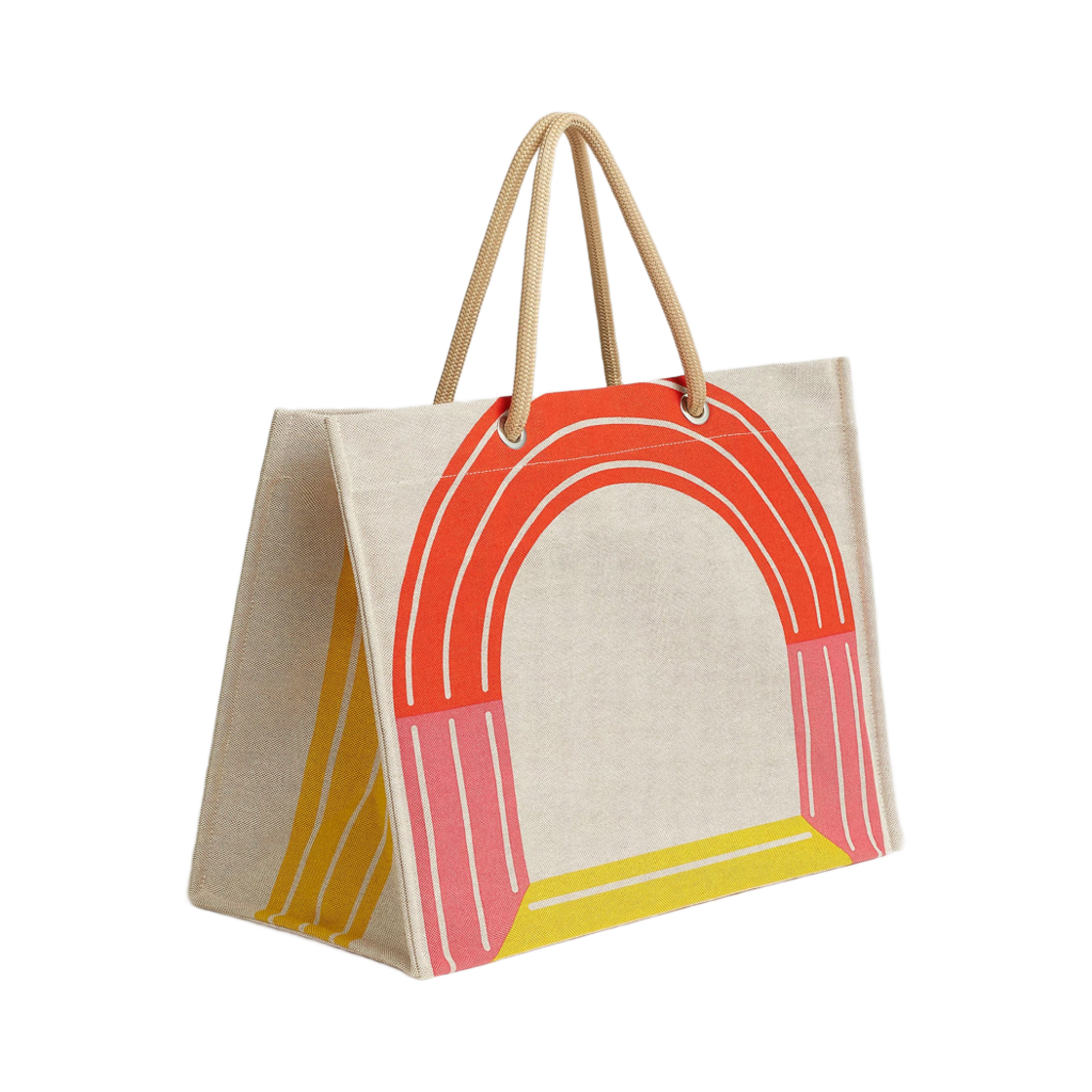 에르메스 마이옹 마린 비치 백 H 캔버스 코튼 & 죤 로즈 베르(Hermes Maillon Marin Beach Bag H Canvas Cotton & Jaune Rose Vert) - 2
