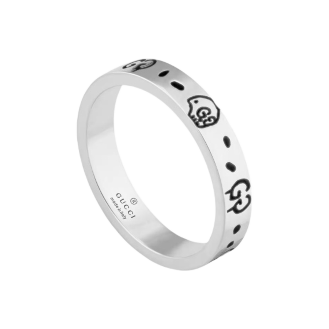477932-J8400-0701 Gucci Ghost Ring Silver 3.8mm