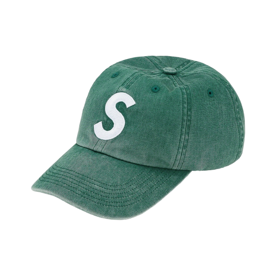 슈프림 피그먼트 프린트 S 로고 6-패널 캡 다크 틸 - 20SS