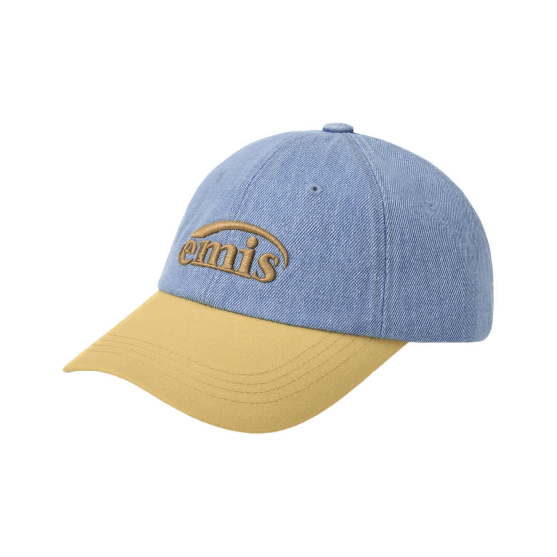 이미스 워시드 데님 볼캡 라이트 블루 데님 옐로우(Emis Washed Denim Ball Cap Light Blue Denim Yellow) - 2
