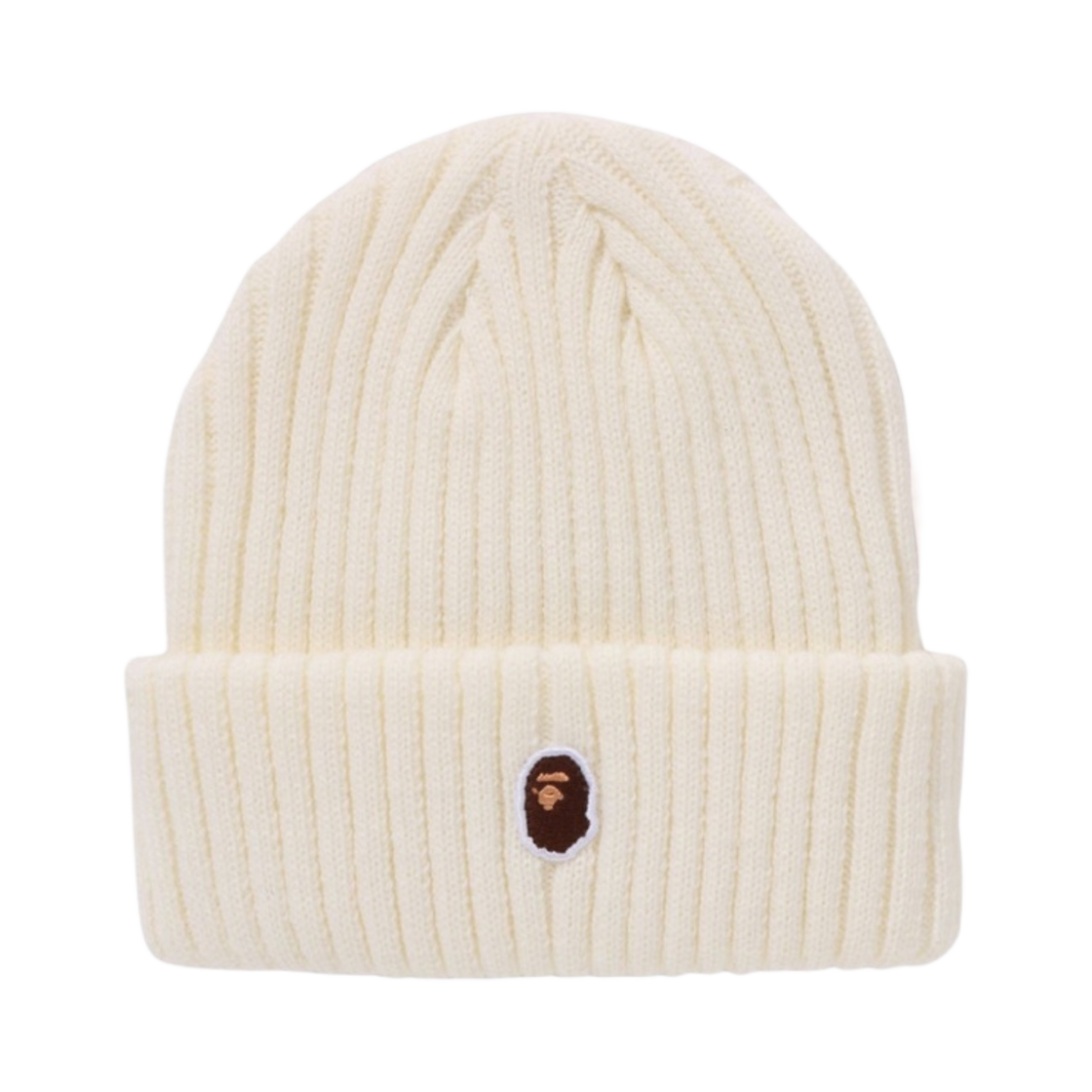 베이프 에이프 헤드 원 포인트 니트캡 화이트(BAPE Ape Head One Point Knit Cap White) - 1