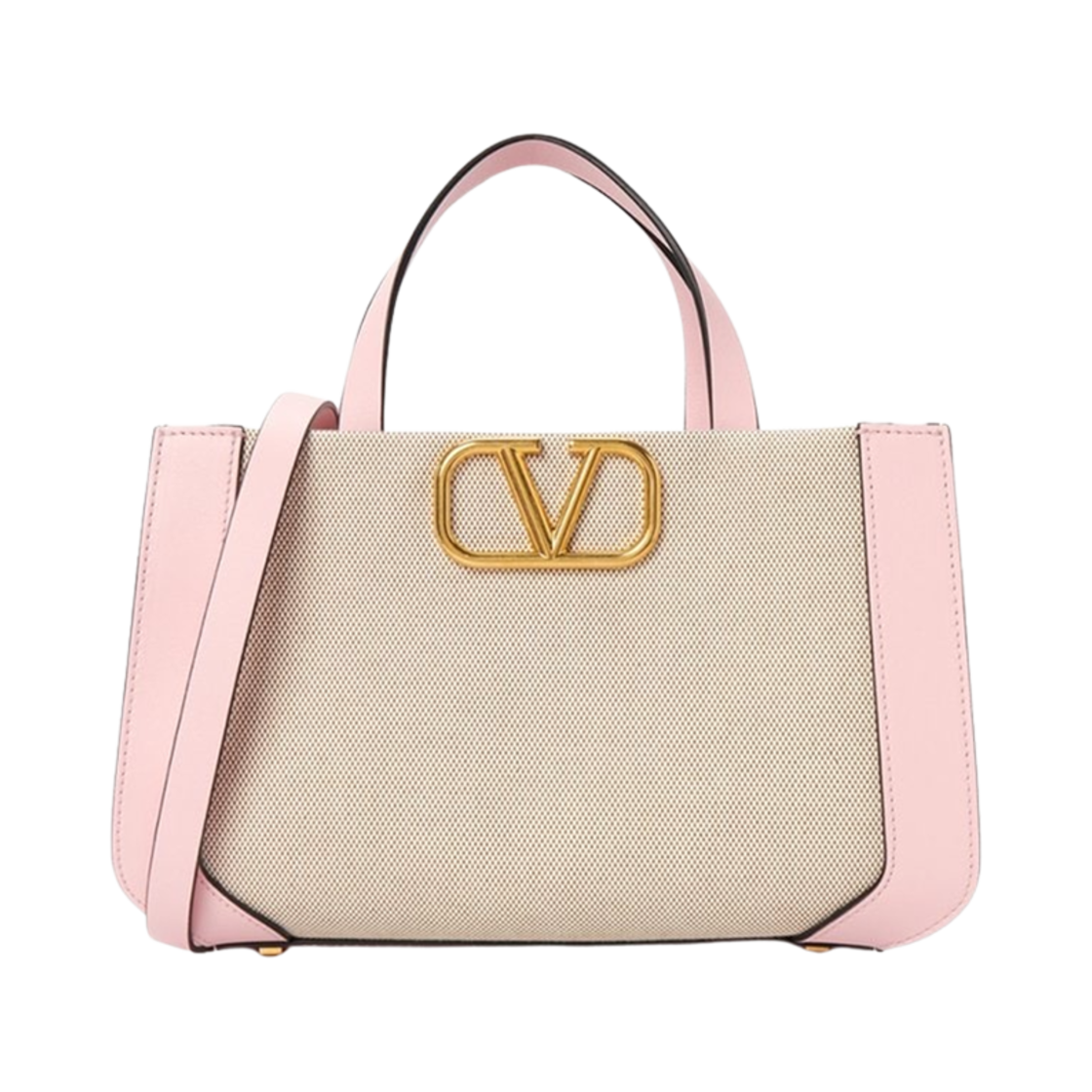B0K96YJHMXZ Valentino Vlogo Signature Tote Bag Pink Beige