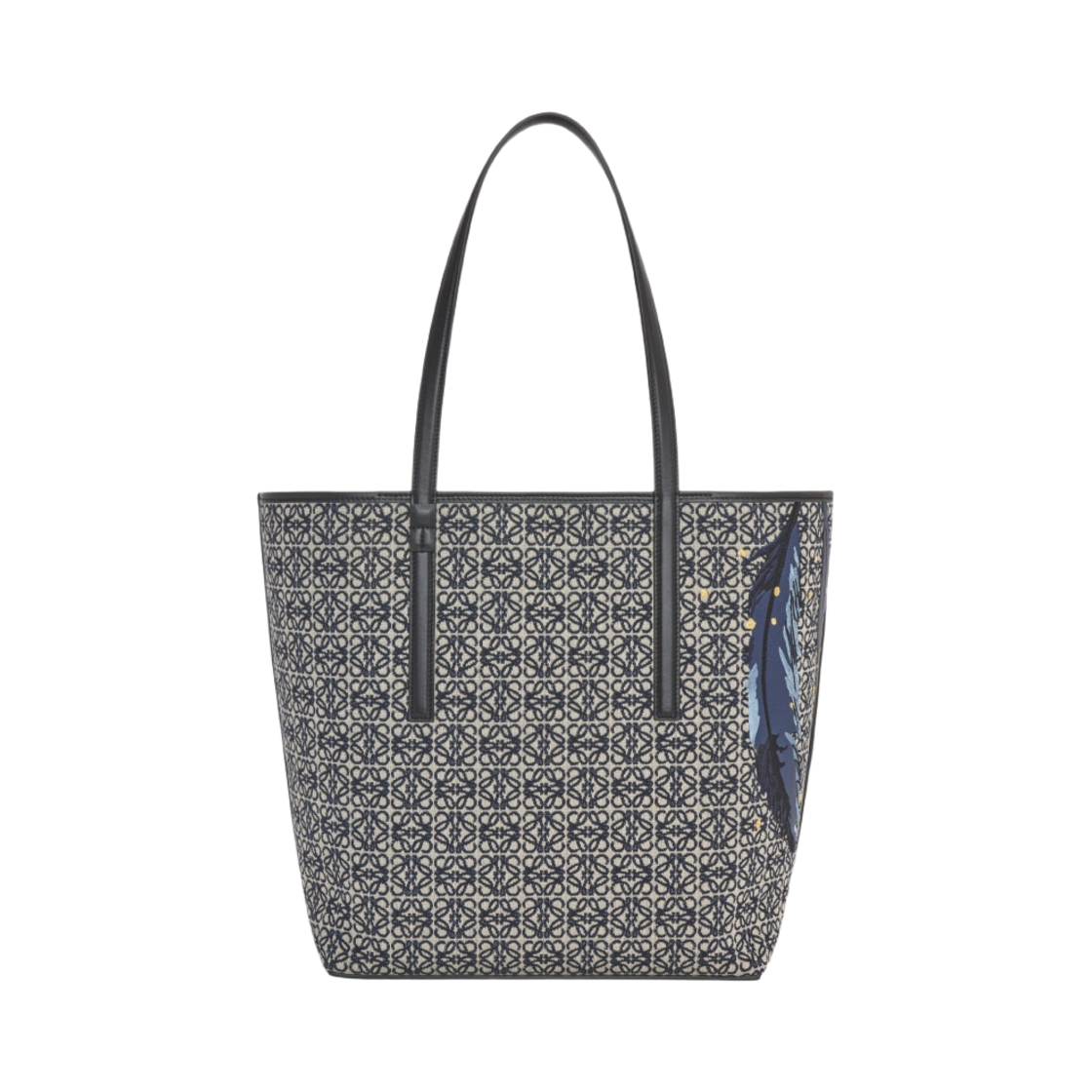 로에베 x 하울의 움직이는 성 T 토트백 아나그램 자카드 카프스킨 블랙(Loewe x Howl's Moving Castle T Tote Bag in Anagram Jacquard and Calfskin Black) - 3