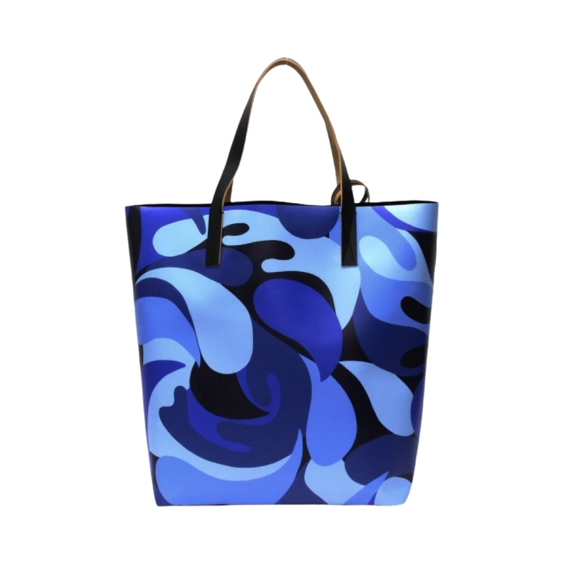 마르니 PVC 50S 카모 프린트 트라이베카 쇼핑백 알루미늄 블랙(Marni PVC 50S Camo Pint Tribeca Shopping Bag Alluminium Black) - 2