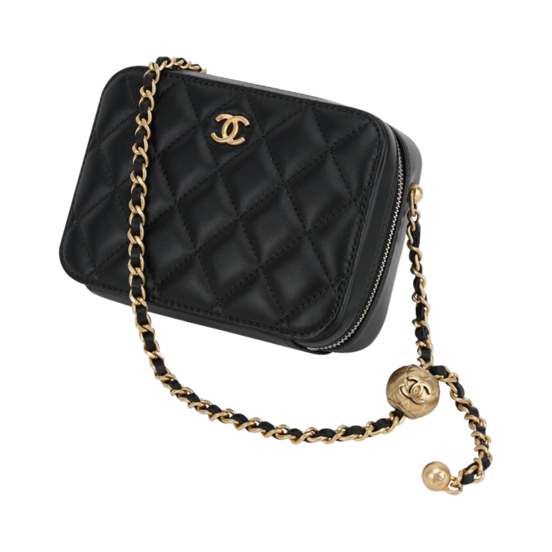 샤넬 체인 스몰 스퀘어 미니백 램스킨 & 골드 메탈 블랙(Chanel Clutch with Chain Small Square Mini Bag Lambskin & Gold Black) - 3