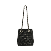 Matin Kim Stud Mini Quilting Bucket Bag Black