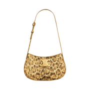 Celine Medium Tilly Bag in Triomphe Canvas with Print Leopard