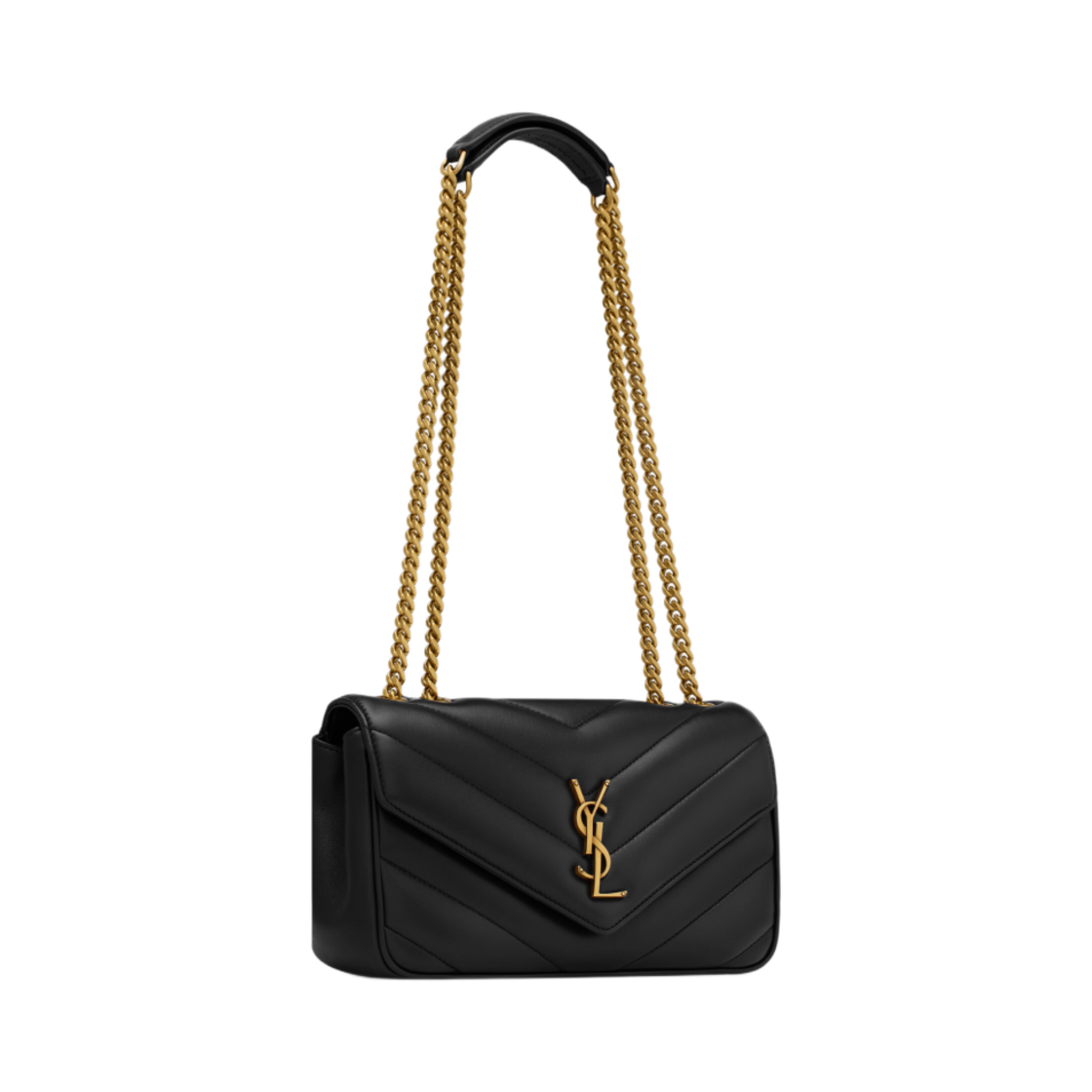 생로랑 루루 스몰 마틀라세 램스킨 느와르(Saint Laurent Loulou Small in Matelasse Lambskin Noir) - 2