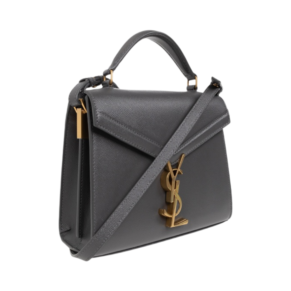 생로랑 그랑 드 뿌드르 엠보스 레더 카산드라 미니 탑 핸들백 스톰(Saint Laurent Cassandra Mini Top Handle Bag in Grain de Poudre Embossed Leather Storm) - 2