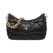 Prada System Nappa Leather Patchwork Bag Black