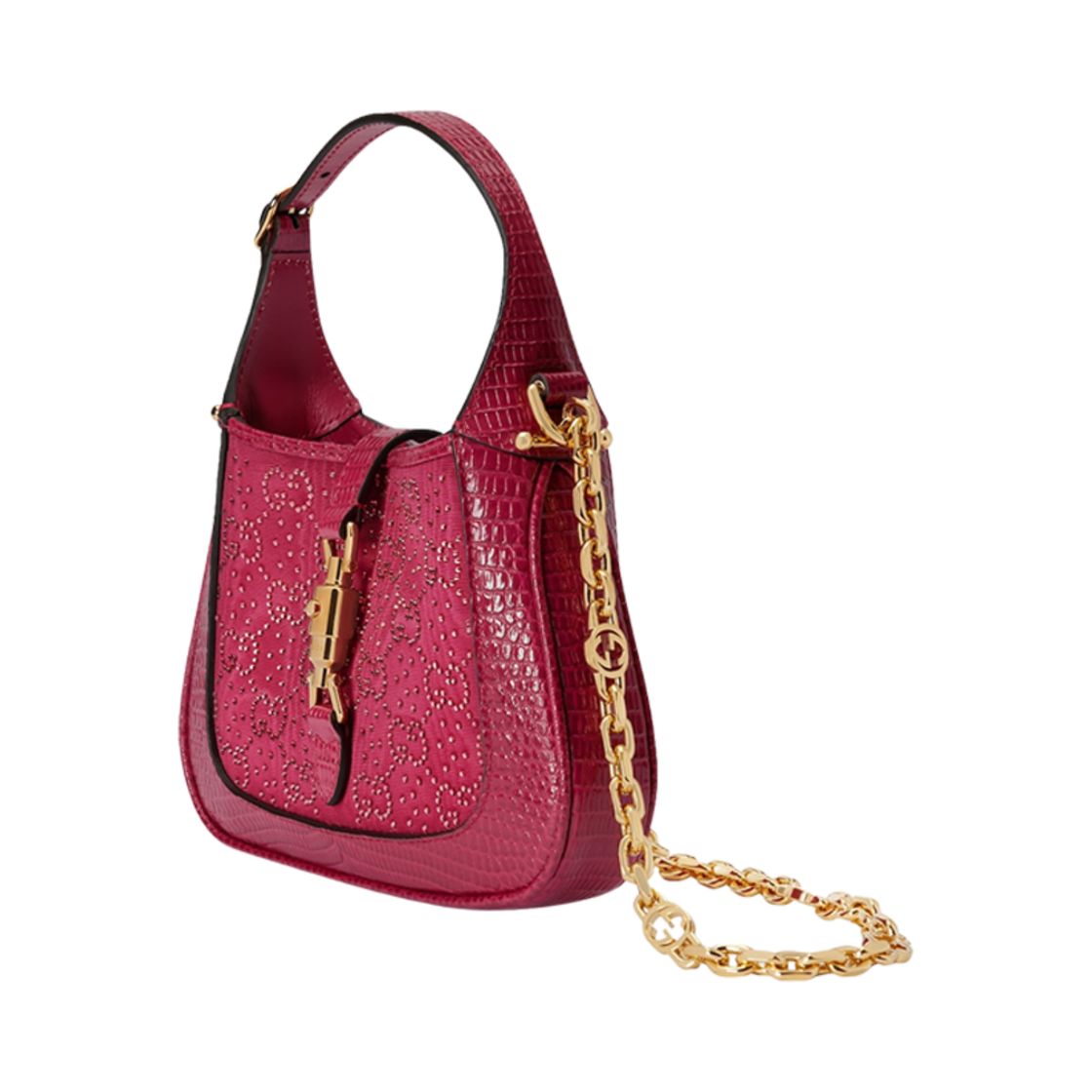 구찌 재키 1961 GG 크리스탈 미니백 다크 레드(Gucci Jackie 1961 GG Crystal Mini Bag Dark Red) - 2