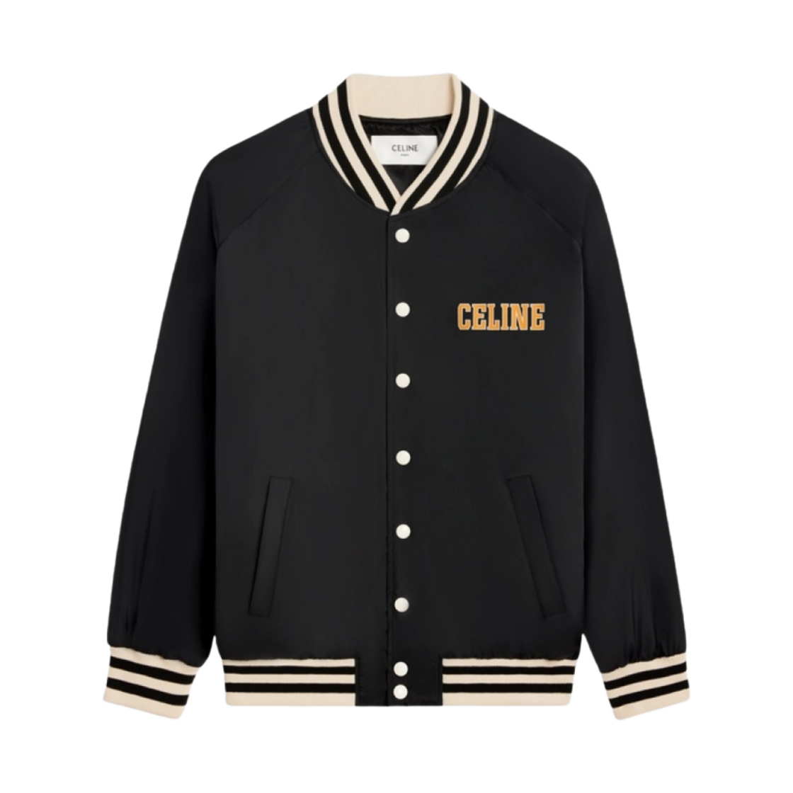W) 셀린느 라이트웨이트 나일론 파리 테디 자켓 블랙 | Celine