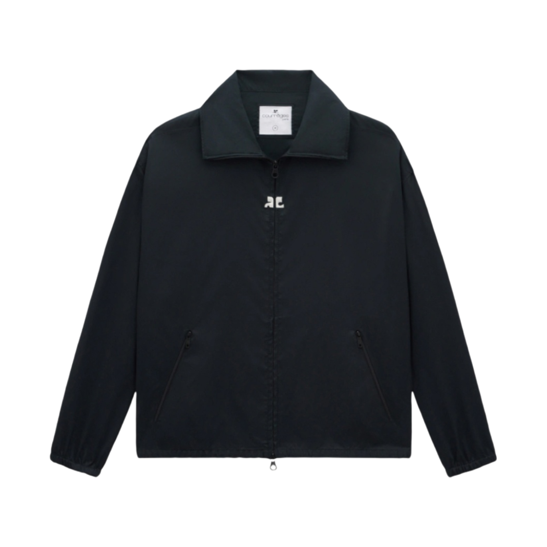 (W) 꾸레쥬 라이트 나일론 트랙수트 자켓 블랙((W) Courreges Light Nylon Tracksuit Jacket Black)