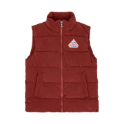 Pyrenex John Down Vest in Ribbed Velvet Syrah