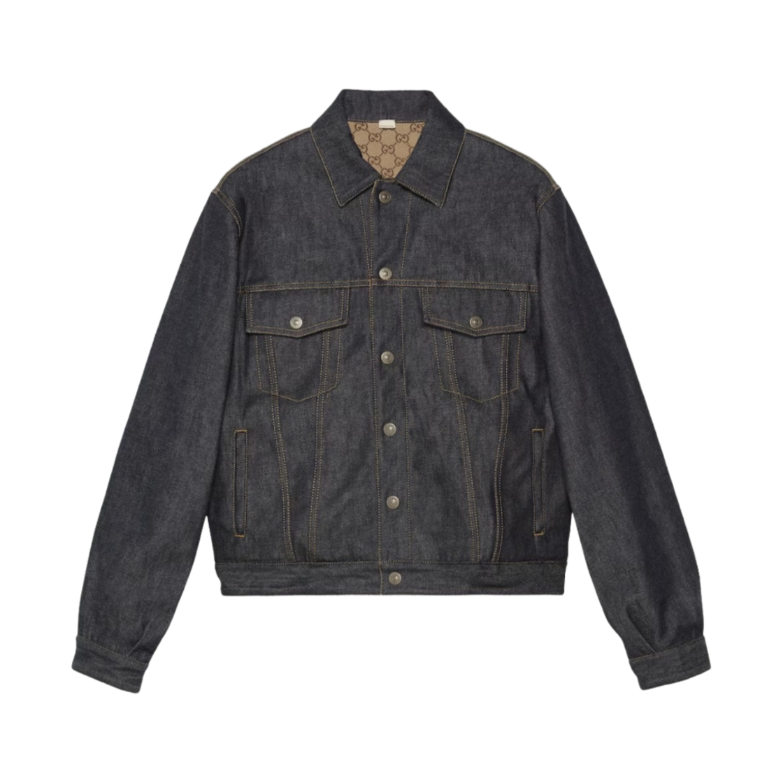 구찌 GG 리버서블 데님 자켓 다크 블루(Gucci GG Reversible Denim Jacket Dark Blue) - 1
