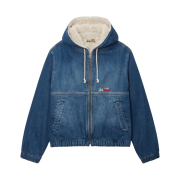 Stussy Denim Sherpa Work Jacket Washed Blue