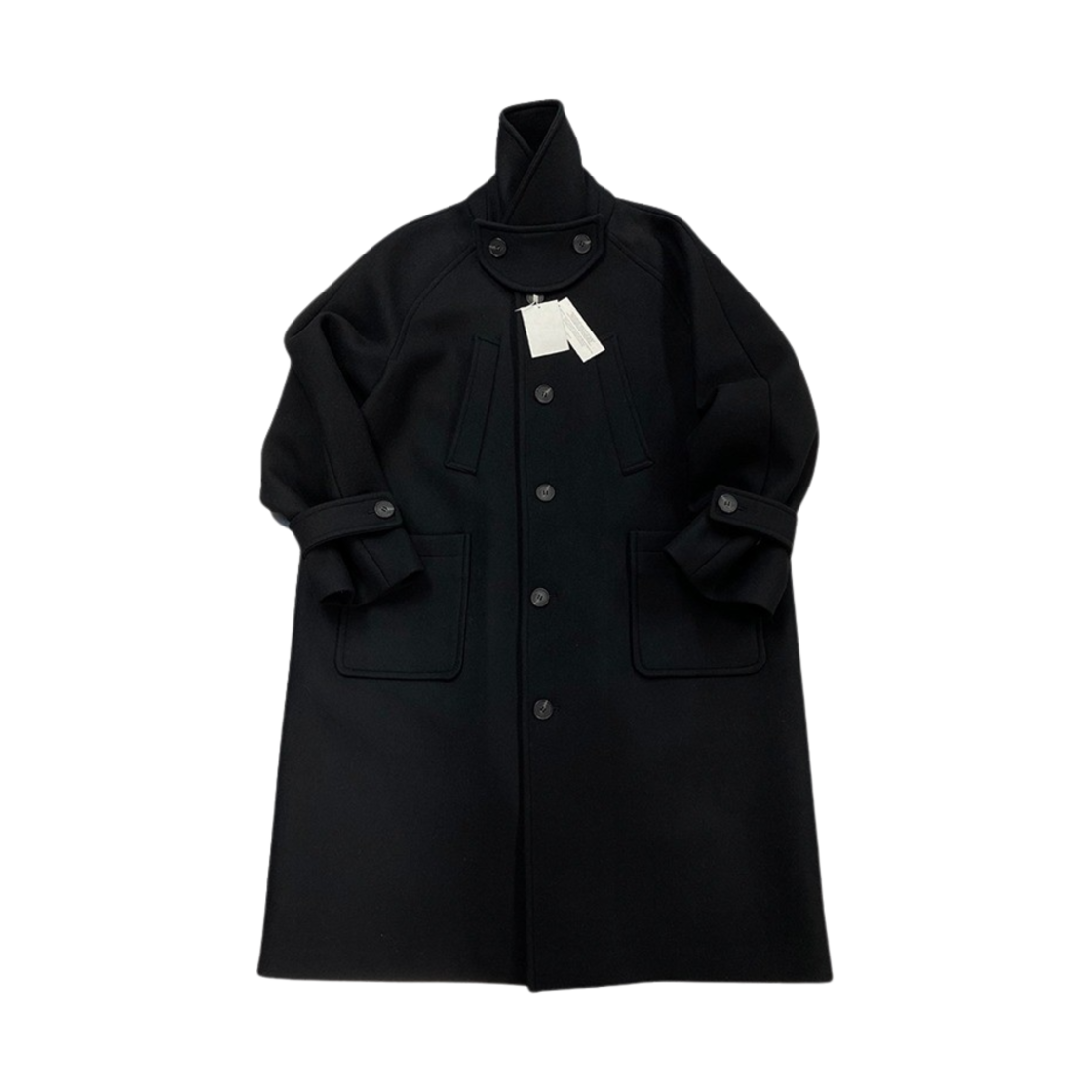 언더마이카 리전.02 발마칸 오버사이즈 울 코트 블랙(Undermycar Legion.02 Balmacaan Oversized Wool Coat Black)