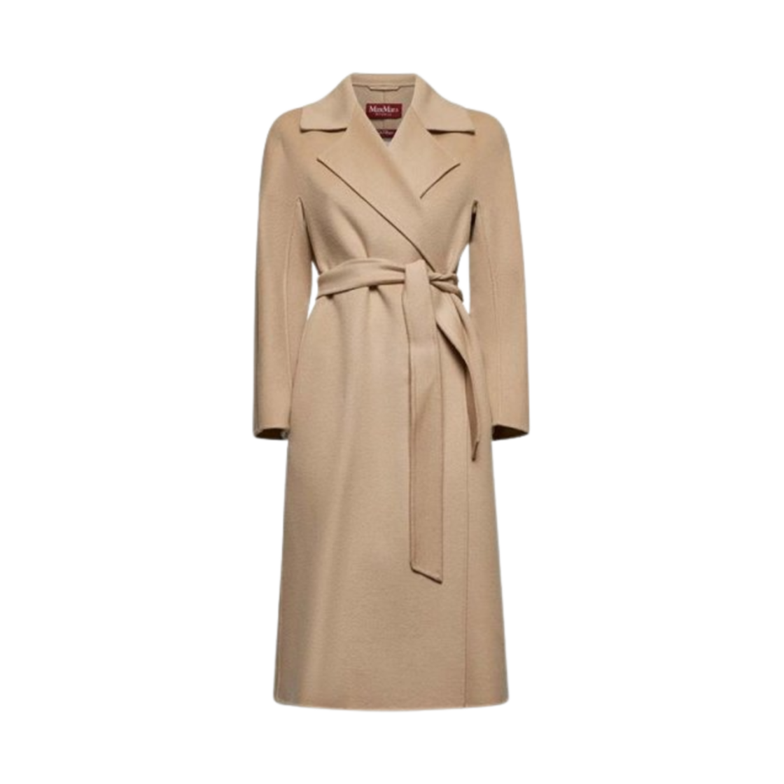 CLES-066 (W) Max Mara Studio Cles Wool and Cashmere Robe Coat Beige