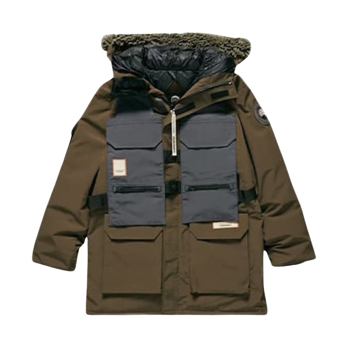 캐나다 구스 x NBA x 살레헤 벰버리 익스페디션 파카 밀리터리 그린 티타늄(Canada Goose x NBA x Salehe Bembury Expedition Parka Military Green Titanium)