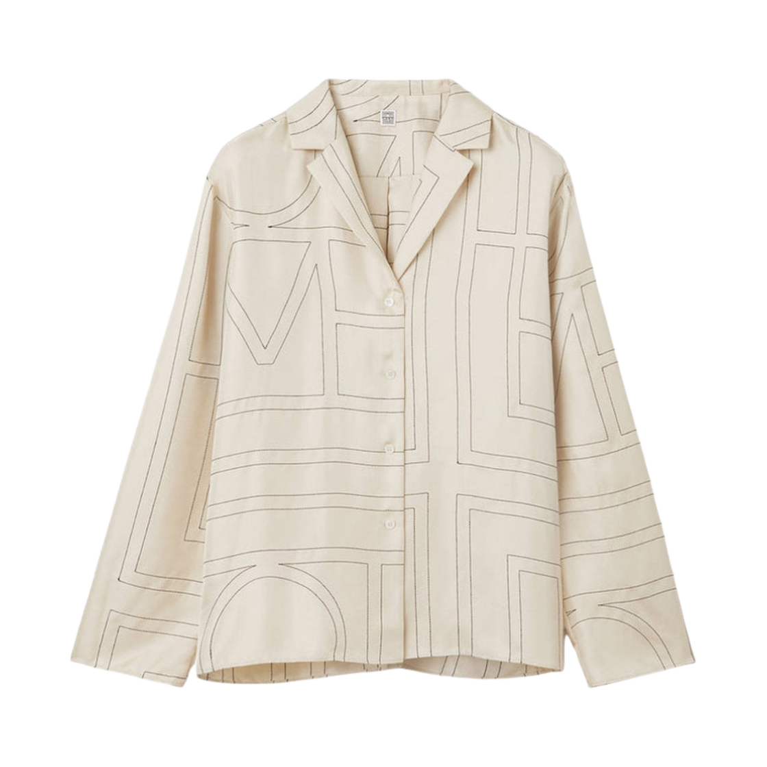 213-755-707-926 (W) Toteme Monogram Silk PJ Top Ivory
