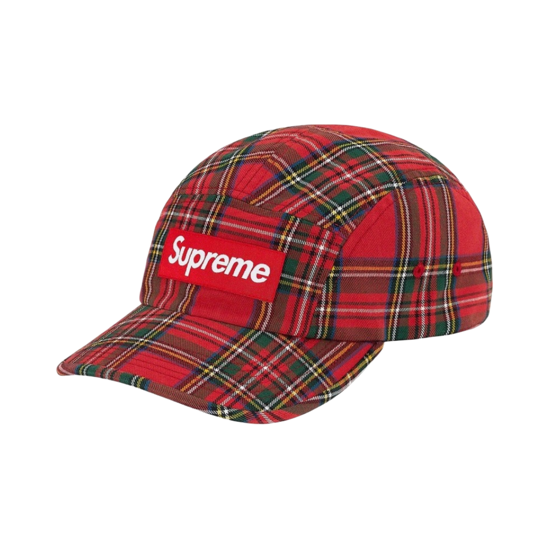 슈프림 워시드 치노 트윌 캠프캡 레드 타탄 - 20FW