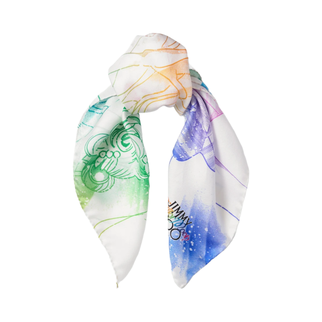 SMFOULARDA917 Jimmy Choo x Pretty Guardian Sailor Moon Super Sailor Moon Foulard Rainbow