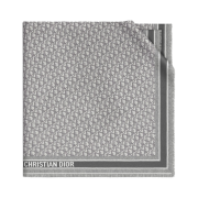Dior D-Oblique Shawl Wool Silk Cotton Grey