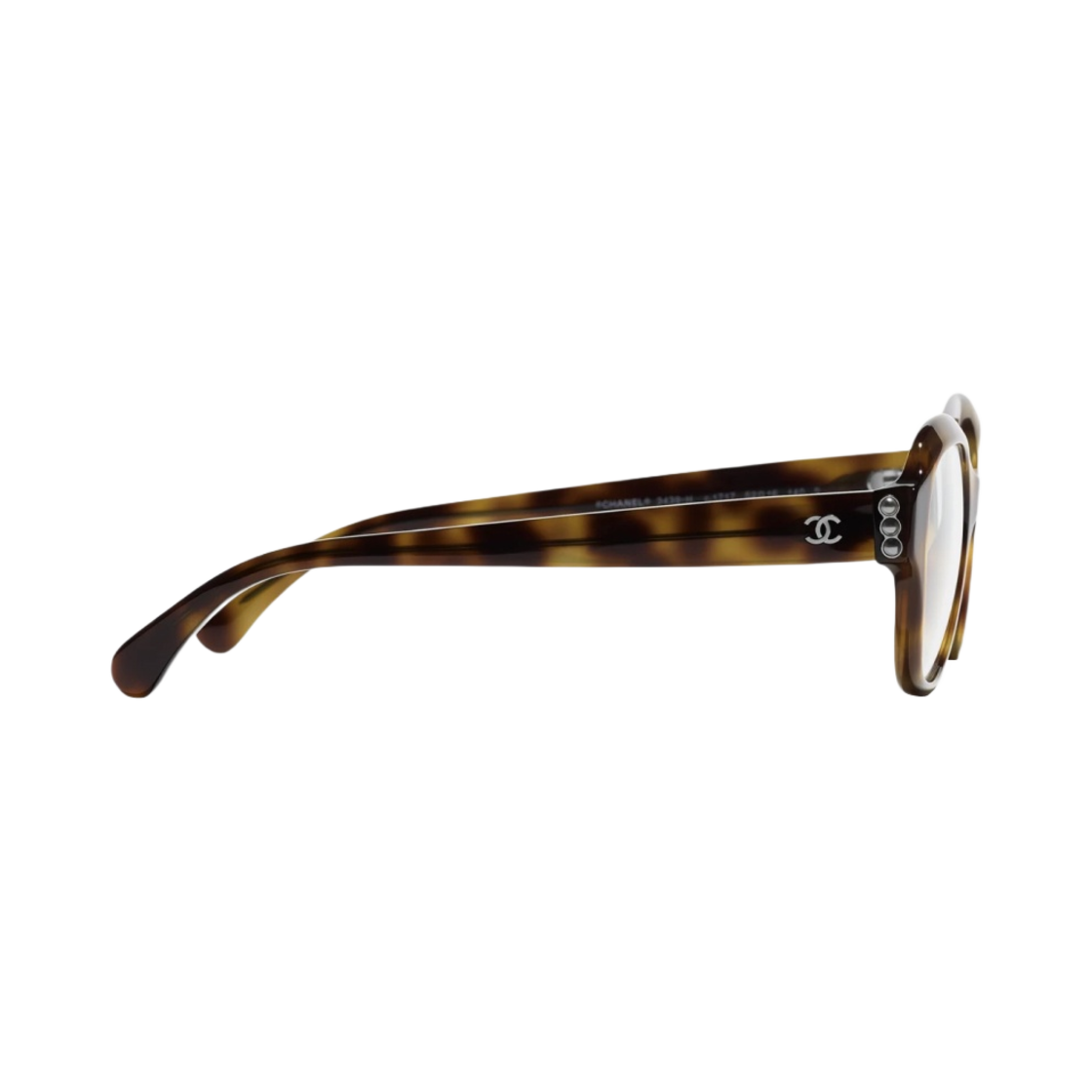 샤넬 스퀘어 프레임 아세테이트 글래스 펄 & 톨토이즈(Chanel Square Eyeglasses Acetate Glass Pearls & Tortoise) - 3