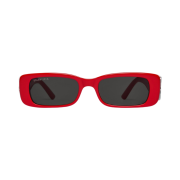 (W) Balenciaga Dynasty Rectangle Sunglasses Red