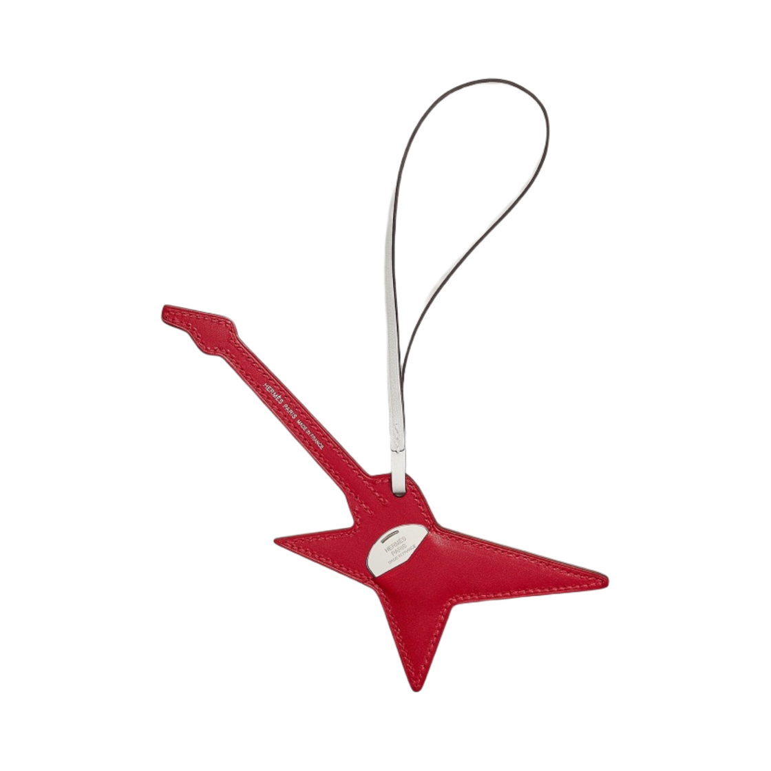 에르메스 락 참 타델락트 스위프트 샴킬라 미조레 고트스킨 & 루즈 비프 로즈 팝 누아 블랑(Hermes Rock Charm Tadelakt Swift Chamkila Mysore Goatskin & Rouge Vif Rose Pop Noir Blanc) - 2