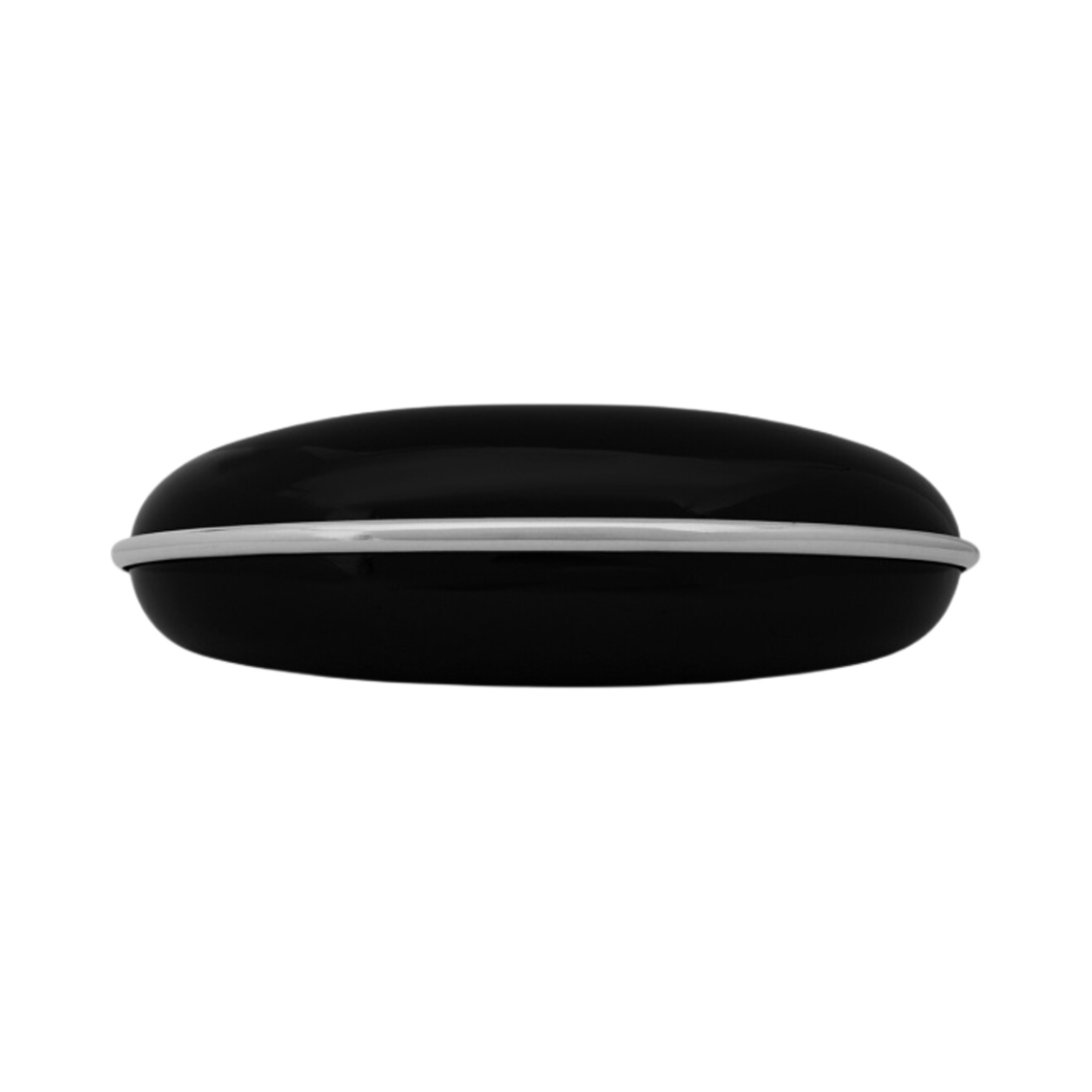 (W) 생로랑 돔 커프 브레이슬릿 메탈 옥시다이즈드 실버 블랙((W) Saint Laurent Dome Cuff Bracelet in Metal Oxidized Silver Black) - 1