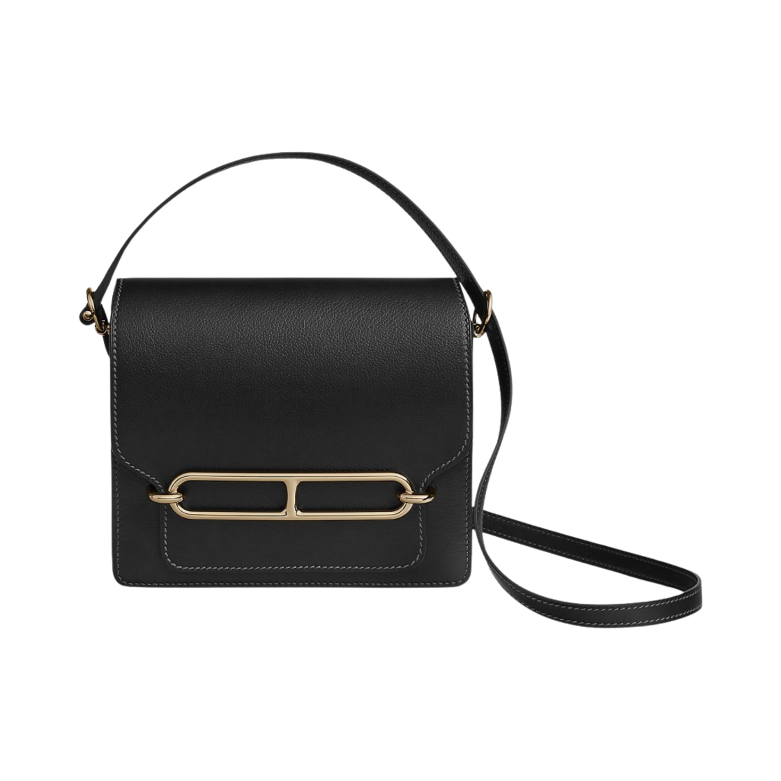 에르메스 롤리스 미니백 에버그레인 & 페르마브라스 하드웨어 누아(Hermes Roulis Mini Bag Evergrain & Permabrass Noir) - 1