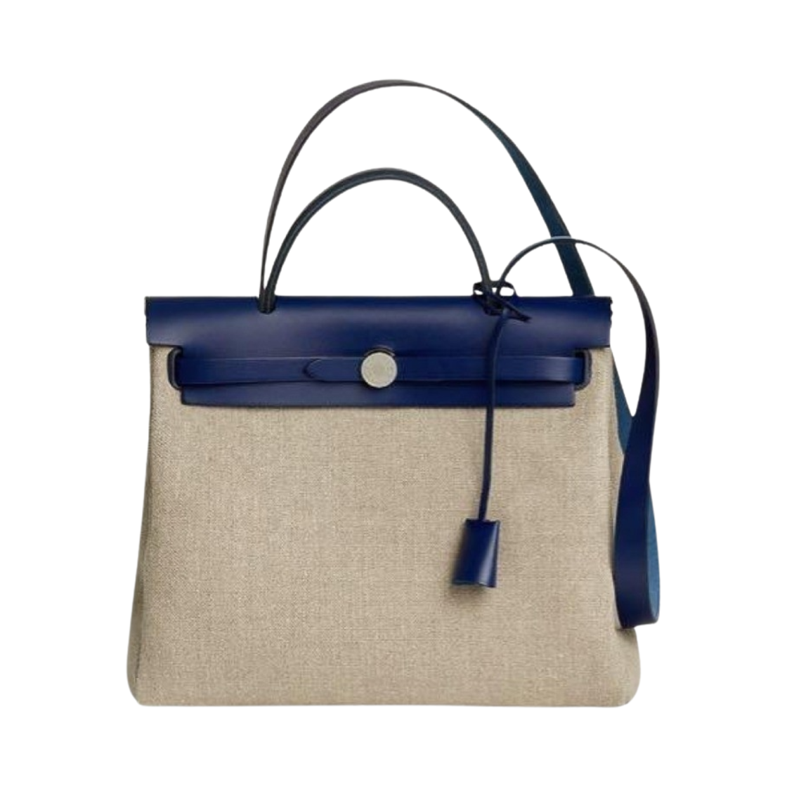 에르메스 에르백 집 31 백 르투르네 트윈 캔버스 & 팔라듐 하드웨어 피쎌 블루 사피흐(Hermes Herbag Zip 31 Bag Retourne Twin Canvas & Palladium Ficelle Bleu Saphir) - 1