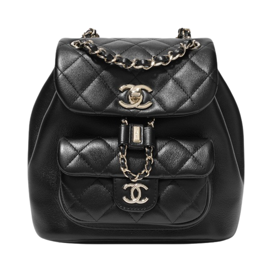 AS2908-B09750-94305 Chanel Small Backpack Calfskin & Gold Black
