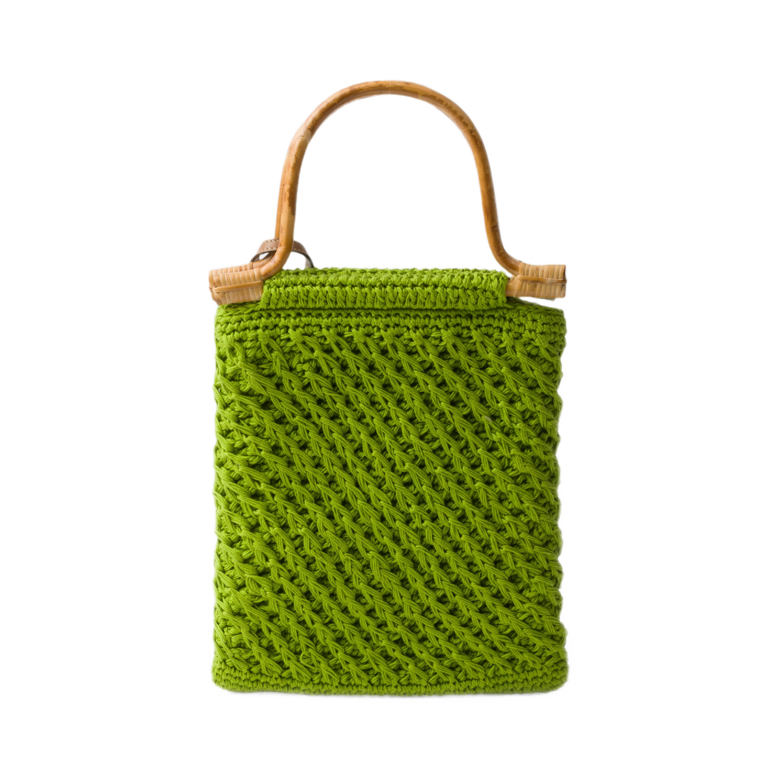 프라다 코튼 크로쉐 미니 핸드백 론 그린(Prada Cotton Crochet Mini-Handbag Lawn Green) - 2