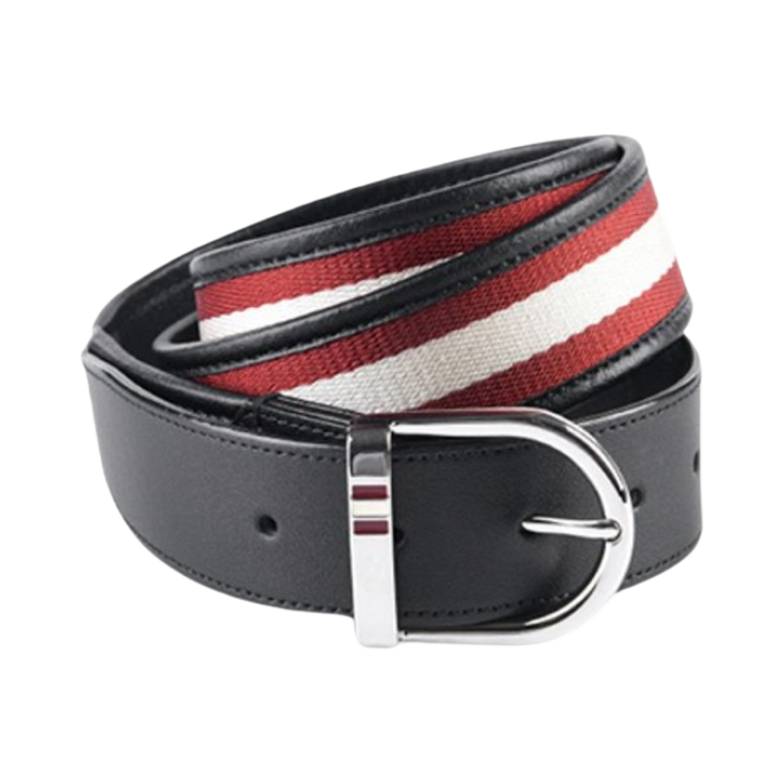 발리 다콘 신세틱 패브릭 35mm 벨트 블랙(Bally Darkon Synthetic Fabric 35mm Belt Black)